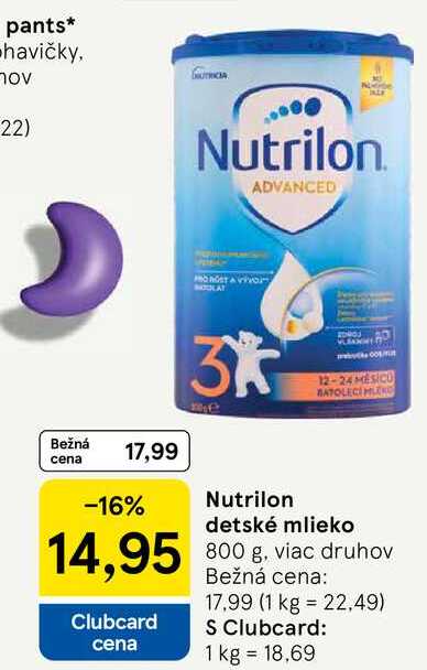 Nutrilon detské mlieko 800 g