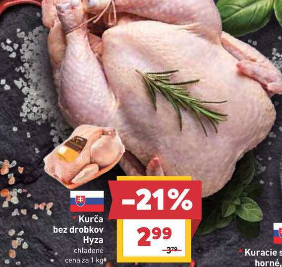 Kurča bez drobkov Hyza chladené cena za 1 kg