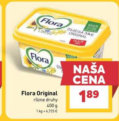 Flora Original rôzne druhy 400 g 