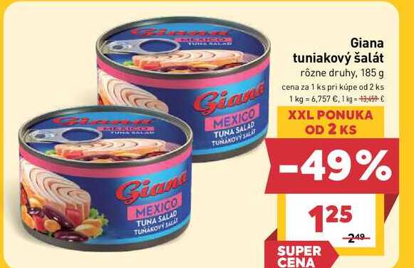Giana tuniakový šalát rôzne druhy, 185 g 