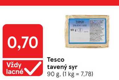 Tesco tavený syr 90 g