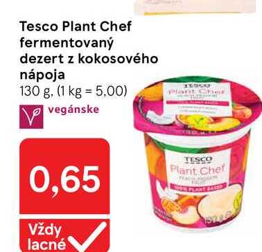 Tesco Plant Chef fermentovaný dezert z kokosového nápoja 130 g
