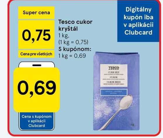 Tesco cukor kryštál 1 kg