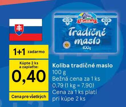 Koliba tradičné maslo 100g