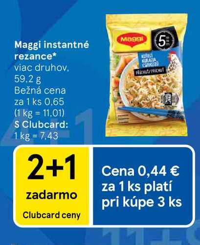 Maggi instantné rezance viac druhov 59.2 g