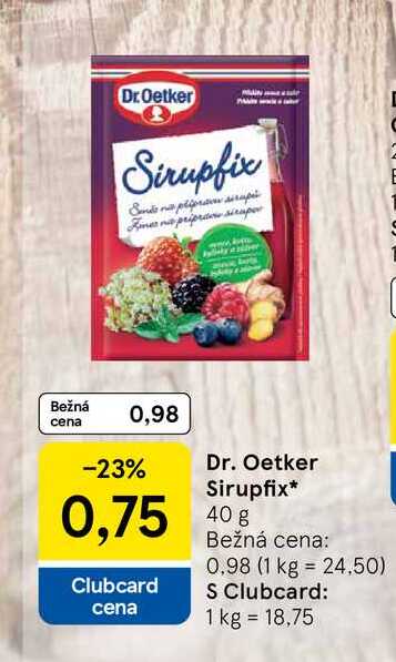 Dr. Oetker Sirupfix 40g