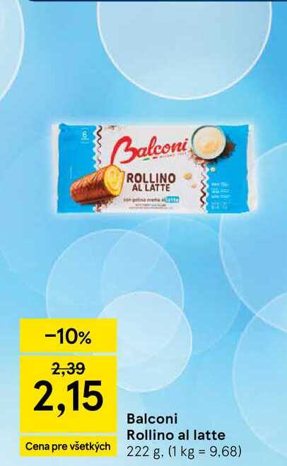 Balconi Rollino al latte 222 g