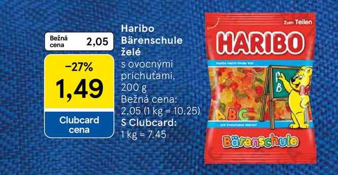 Haribo Bärenschule želé s ovocnými príchuťami 200 g
