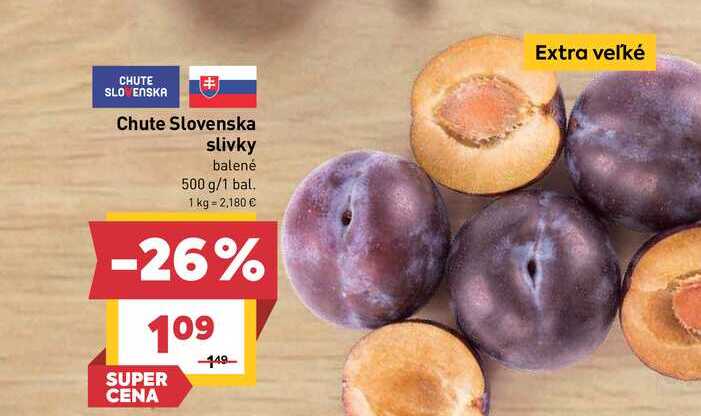 Chute Slovenska slivky balené 500 g