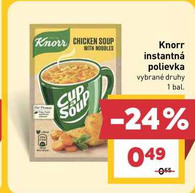 Knorr instantná polievka vybrané druhy 1 bal.