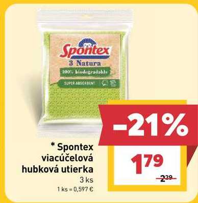 Spontex viacúčelová hubková utierka 3 ks