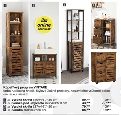Kúpeľňový program VINTAGE-Vysoká skriňa