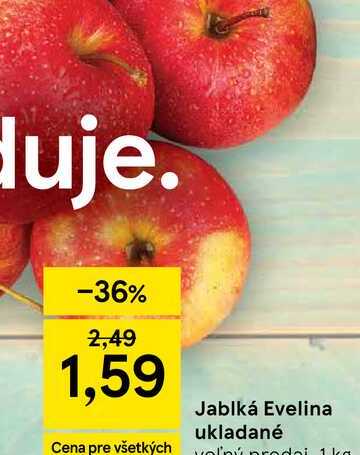 Jablká Evelina ukladané voľný prodai 1 kg