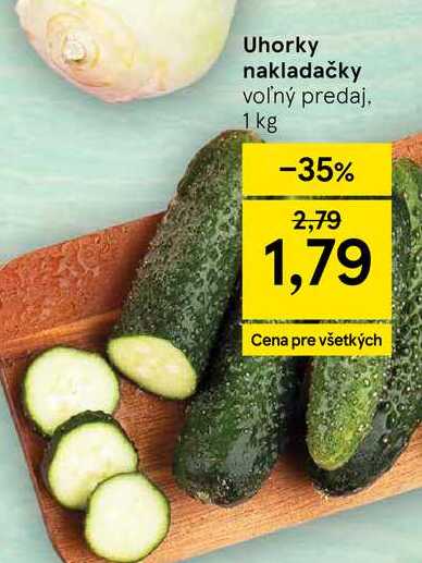 Uhorky nakladačky voľný predaj 1 kg