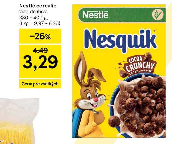 Nestlé cereálie viac druhov, 330-400 g