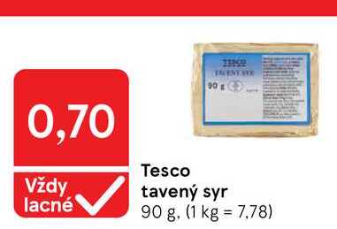 Tesco tavený syr 90 g