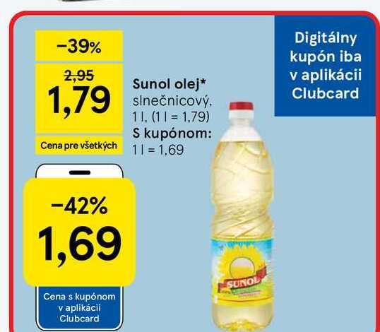 Sunol olej slnečnicový 1l