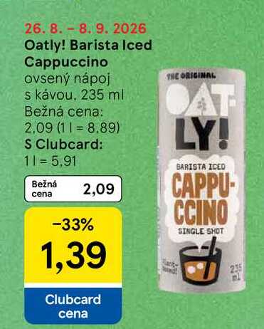 Barista Iced Cappuccino ovsený nápoj s kávou, 235 ml