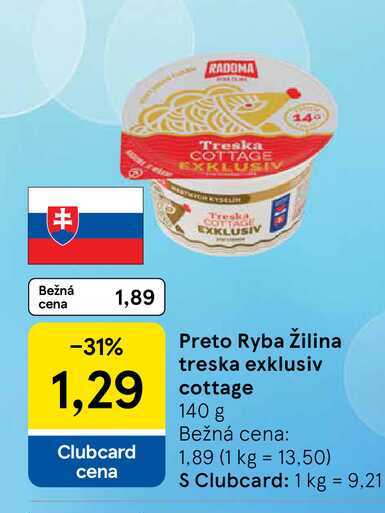 Preto Ryba Žilina treska exklusiv cottage 140 g