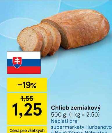 Chlieb zemiakový 500 g
