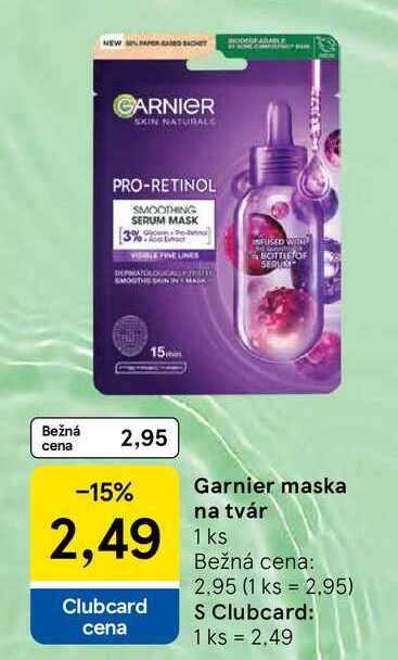 Garnier maska na tvár 1 ks
