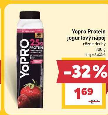 Yopro Protein jogurtový nápoj rôzne druhy 300 g v akcii