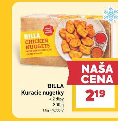 BILLA Kuracie nugetky + 2 dipy 300 g
