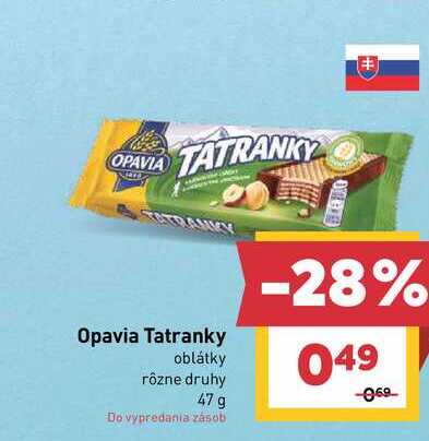 Opavia Tatranky oblátky rôzne druhy 47 g 