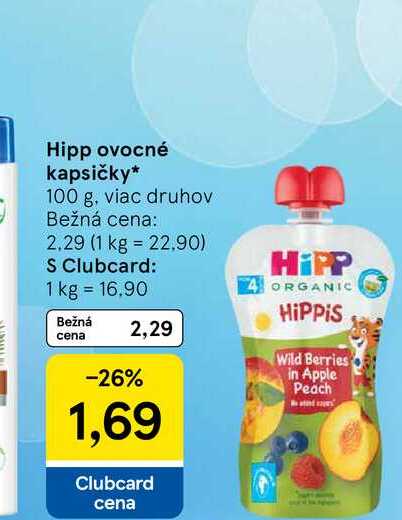 Hipp ovocné kapsičky 100 g