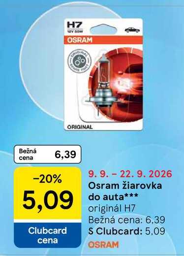 Osram žiarovka do auta originál H7