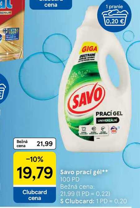 Savo prací gél 100 PD 