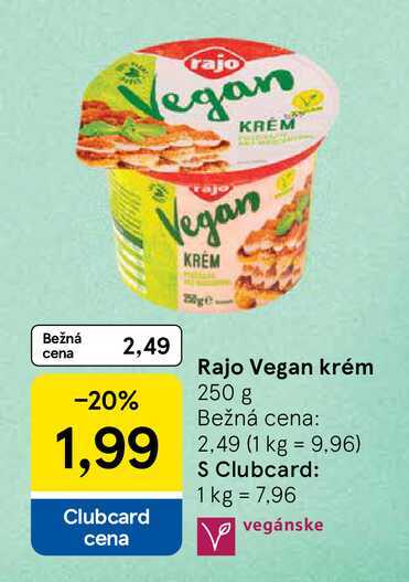 Rajo Vegan krém 250 g