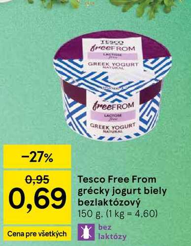 Tesco Free From grécky jogurt biely bezlaktózový 150 g
