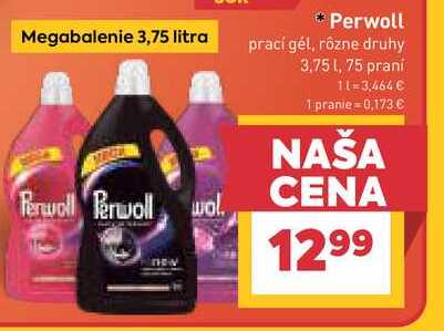 Perwoll prací gél, rôzne druhy 3,75l