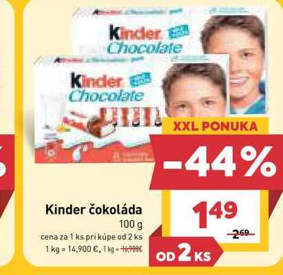 Kinder čokoláda 100 g