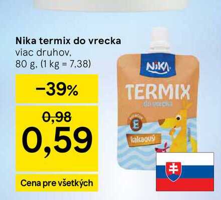 Nika termix do vrecka viac druhov 80 g