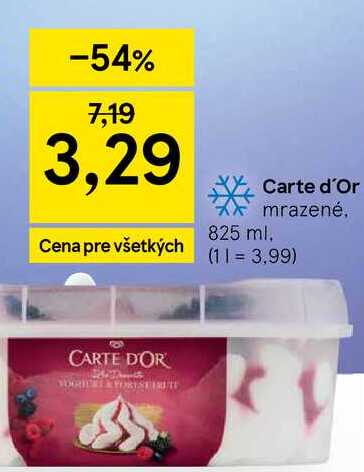 Carte d'Or mrazené 825 ml