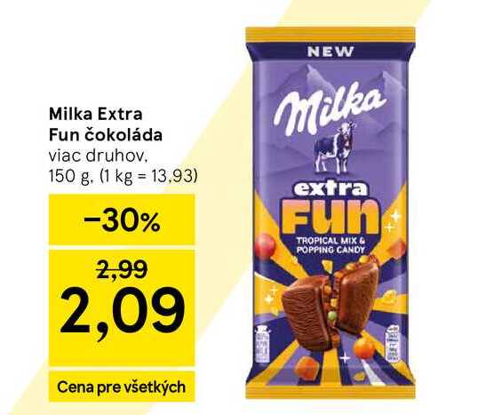 Milka Extra Fun čokoláda viac druhov 150 g