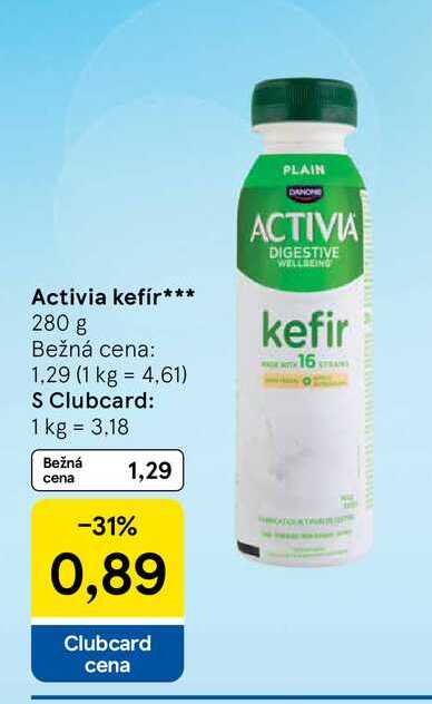 Activia kefír 280 g  v akcii