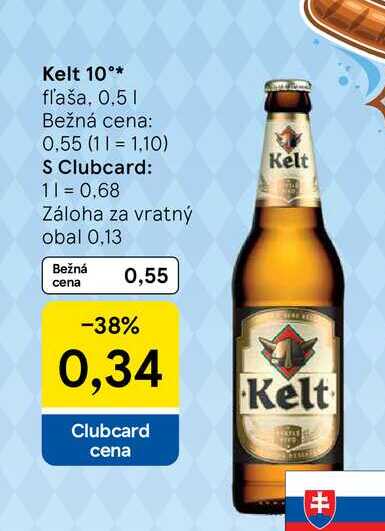 Kelt 10° fľaša, 0.5L v akcii