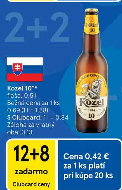 Kozel 10° flaša 0,5l