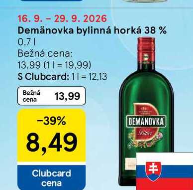 Demänovka bylinná horká 38% 0,7l