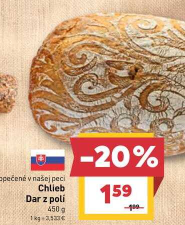 Chlieb Dar z polí 450 g  v akcii