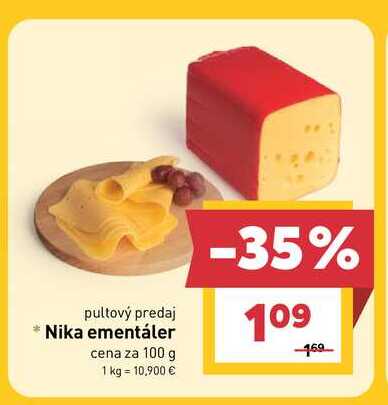 Nika ementáler cena za 100 g