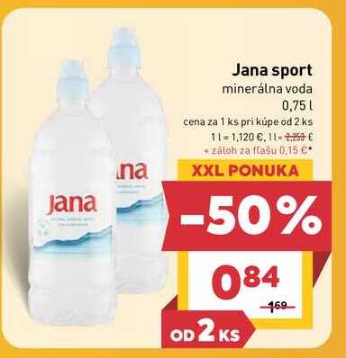 Jana sport minerálna voda 0,75l v akcii
