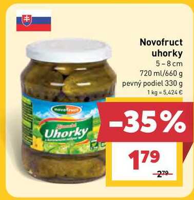 Novofruct uhorky 5-8 cm 720 ml/660 g 
