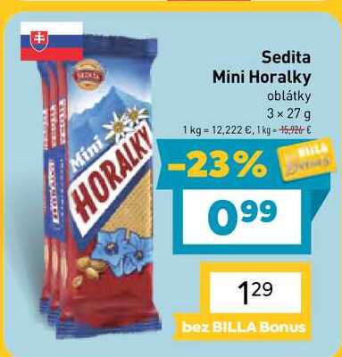 Sedita Mini Horalky oblátky 3×27g