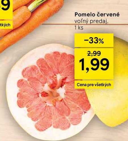 Pomelo červené voľný predaj 1 ks 