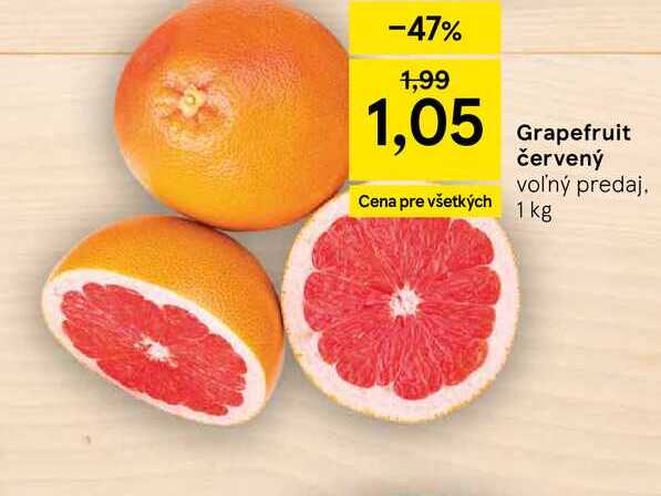 Grapefruit červený voľný predaj, 1kg