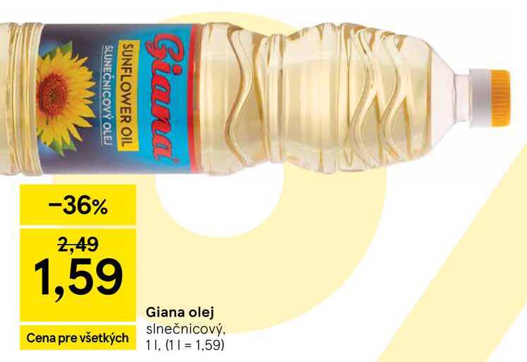 Giana olej slnečnicový, 1l